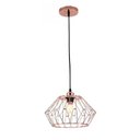 Ver imagem 1 de Lustre Pendente Luminaria Ajustavel Metal Aramado Design Moderno Decoraçao Sala Quarto Mezanino