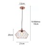 Lustre Pendente Luminaria Ajustavel Metal Aramado Design Moderno Decoraçao Sala Quarto Mezanino - 6