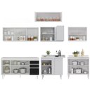 Ver imagem 6 de Armário de Cozinha Modulado de Canto 7 Peças Cp22 Balcão sem Tampo Branco/preto - Lumil Lumil Móveis