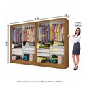 Ver imagem 5 de Closet Casal Duplo Dubai Premium 4 Gavetas Carioca Móveis
