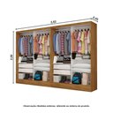 Ver imagem 4 de Closet Casal Duplo Dubai Premium 4 Gavetas Carioca Móveis