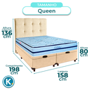 Ver imagem 3 de Kit Cabeceira + Cama Box Bau + Colchão Queen Molas Ensacadas Blue Paropas