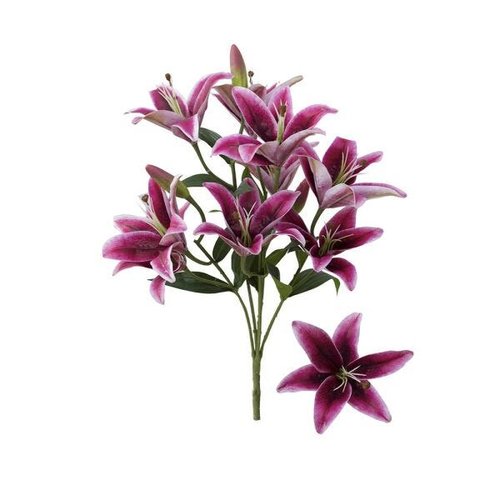 Flores artificiais Buquê de Lírios Pink Artificial|Linha permanente  Formosinha | MadeiraMadeira