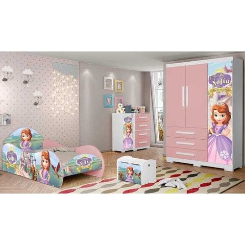 Jogo de Quarto Completo Princesa Sofia - Rosa