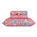 Ver imagem 1 de Jogo de Cama Solteiro Infantil Duplo 3 Peças Happy Day Rosa Lollipop Sultan