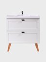 Ver imagem 2 de Gabinete para Banheiro com Cuba 80cm Mdf Branco Milano - On Móveis