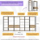 Ver imagem 3 de Guarda Roupas Closet Modulado 405cm 6 Peças com 6 Gavetas e Cabideiros Multimóveis Mp4322 Preto