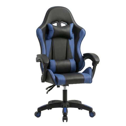 Cadeira Gamer Ergonômica Elite Courino Preto/azul - Sallar Home