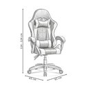 Ver imagem 4 de Cadeira Gamer Ergonômica Elite Courino Preto/azul - Sallar Home