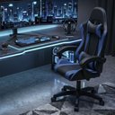 Ver imagem 2 de Cadeira Gamer Ergonômica Elite Courino Preto/azul - Sallar Home