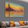 Quadro Claude Monet Veneza Ao Por Do Sol:90x60 cm/BRANCA - 4