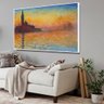 Quadro Claude Monet Veneza Ao Por Do Sol:90x60 cm/BRANCA - 2