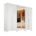 Ver imagem 2 de Guarda Roupa Casal Master 2.70 6 Portas, com Espelho Externo, 100% MDF | Bianchi