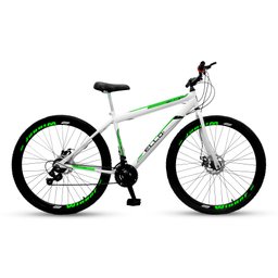 Bicicleta Aro 29 Freio à Disco 21M. Velox Branca/Verde - Ello Bike - 1