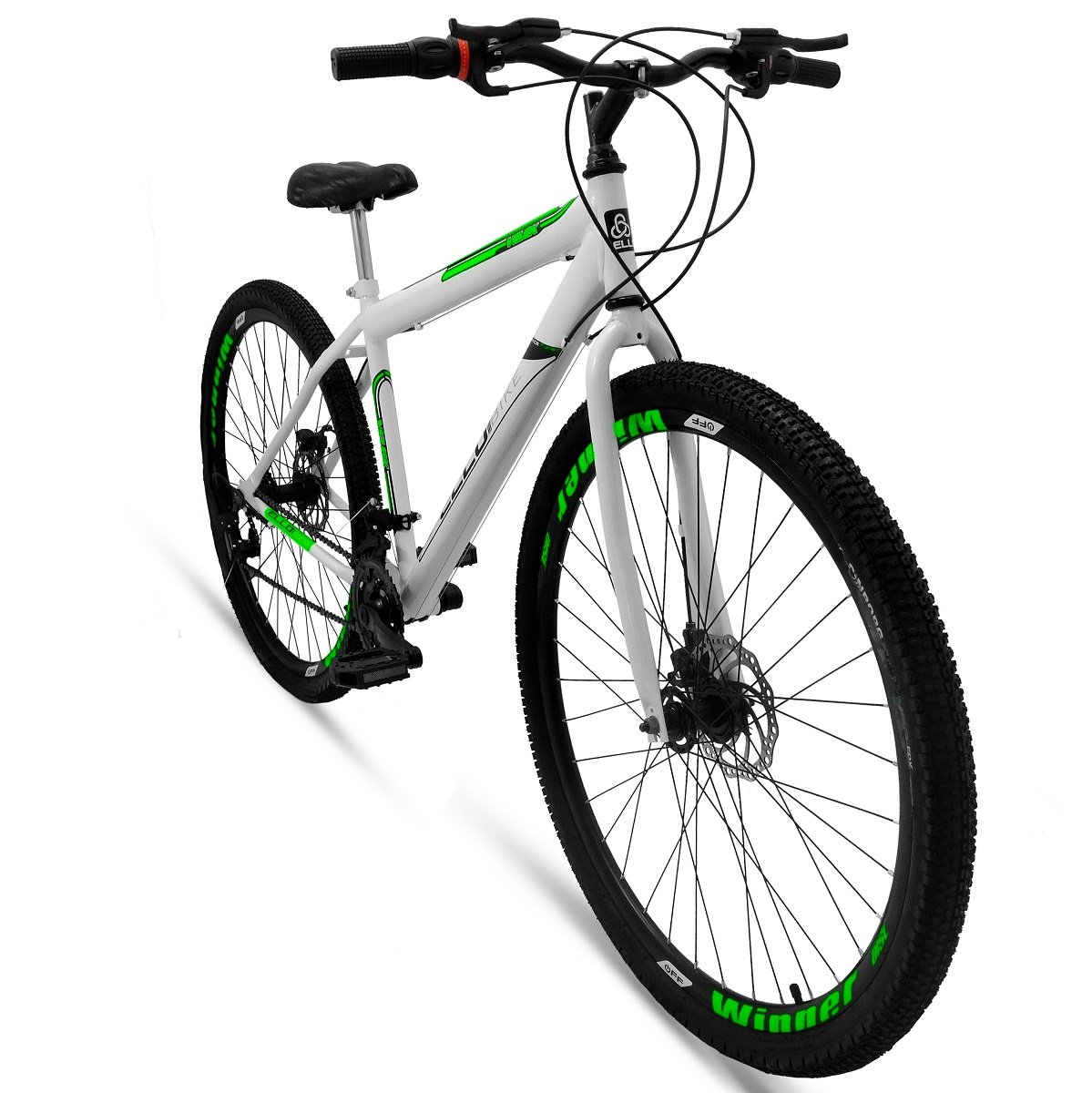 Bicicleta Aro 29 Freio à Disco 21M. Velox Branca/Verde - Ello Bike - 2