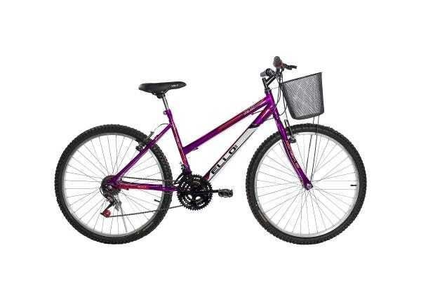 Bicicleta Aro 26 Feminina 21 Marchas Velox Violeta - Ello Bike - 1