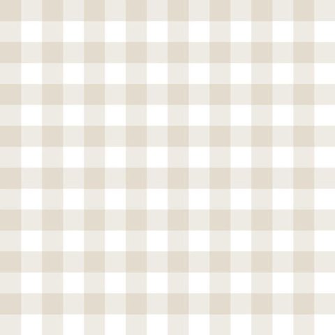 Papel de Parede Doce Estilo Xadrez Bege 82199