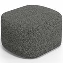 Ver imagem 2 de Puff Decorativo Orgânico para Living Quarto 70cm Doha W01 Linho Mescla Chumbo - Lyam Decor