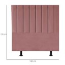 Ver imagem 3 de Cabeceira de Cama Solteiro Box 100 Cm Maisa Suede:rosê