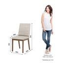 Ver imagem 2 de Conjunto 2 Cadeiras Henn Elena para Mesa de Jantar Estofadas em Suede com Pés em Madeira Maciça