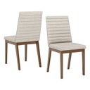 Ver imagem 3 de Conjunto 2 Cadeiras Henn Elena para Mesa de Jantar Estofadas em Suede com Pés em Madeira Maciça