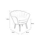 Ver imagem 4 de Kit Namoradeira + 1 Poltrona Decorativa Pétala Suede Azul Marinho Pés Madeira Ms Decor