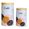 Conjunto com 02 Latas de Metal 8248 Y888 Café - 1