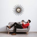 Ver imagem 3 de Espelho decorativo de parede redondo com moldura palitada Órion Preto
