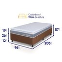 Ver imagem 2 de Conjunto Box Marrom Durban Cinza Espuma D28 Solteiro 96x203x57 - King House