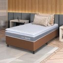 Ver imagem 1 de Conjunto Box Marrom Durban Cinza Espuma D28 Solteiro 96x203x57 - King House
