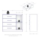 Ver imagem 4 de Cômoda Gênova 1 Porta e 4 Gavetas Branco Absoluto - Zanzini Móveis