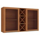 Ver imagem 1 de Armário Aéreo 120 Cm Favorita 2 Portas de Vidro Cinamomo Fosco - Zanzini