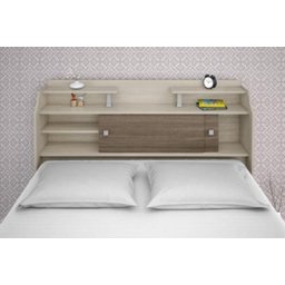 Cabeceira Box Casal Queen Elisa Avelã ou Avelã/Castanho - 11