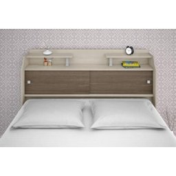 Cabeceira Box Casal Queen Elisa Avelã ou Avelã/Castanho - 4