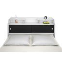 Ver imagem 1 de Cabeceira Box Casal Queen Elisa Branco ou Branco/Preto