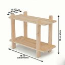 Ver imagem 3 de Aparador Montare 2 Prateleiras 75cm de Comprimento Natural