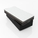 Ver imagem 5 de Cama Box Baú Solteiro + Colchão Paris Molas Ensacadas Pocket - 66x88x188cm - Couro