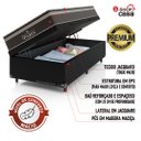 Ver imagem 3 de Cama Box Baú Solteiro + Colchão Paris Molas Ensacadas Pocket - 66x88x188cm - Couro