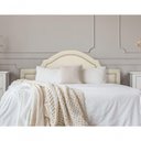 Ver imagem 1 de Cabeceira King Luxo 193X60 Off White Tachas Prata