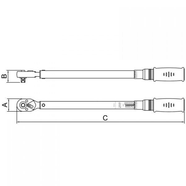 Torquímetro de Estalo Encaixe 3/8" 10 a 50 Nm Tramontina PRO - 3