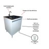 Gabinete Mdf com Tanque Inox 46 Litros com Furação para Torneira - 2