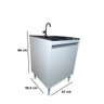 Gabinete Mdf com Tanque Inox 46 Litros com Furação para Torneira - 5