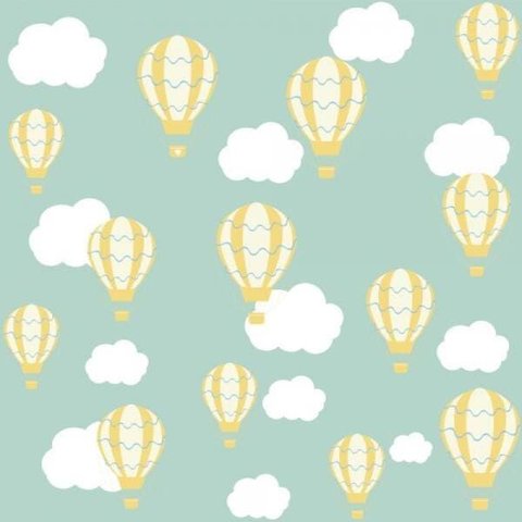 Papel de Parede Kids Balões Amarelo