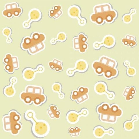Papel de Parede Kids Carrinho e Chocalho