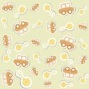 Ver imagem 1 de Papel de Parede Kids Carrinho e Chocalho