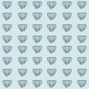 Ver imagem 1 de Papel de Parede Kids Elefante Azul