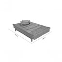 Ver imagem 2 de Sofá Cama Versátil 3 Lugares Império Reclinável Casal Pés Madeira Espuma Especial D33 Suede