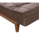 Ver imagem 6 de Sofá Cama Versátil 3 Lugares Império Reclinável Casal Pés Madeira Espuma Especial D33 Suede