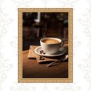 Ver imagem 2 de Quadro Moldura Dourada Fotografia Café 33x24cm:com Vidro