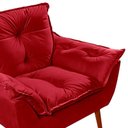 Ver imagem 2 de Poltrona Decorativa Opala Suede - Lm Decor Vermelho
